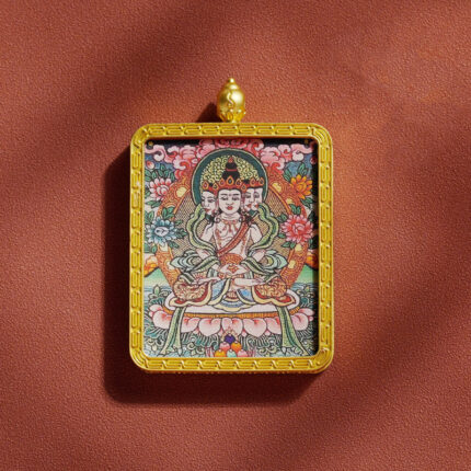 Vairocana Buddha Sheep Monkey Zodiac Pendant