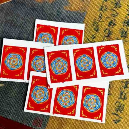 A pure hand-painted Thangka portrait of Mandala