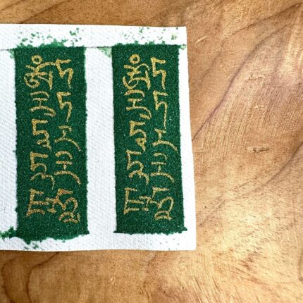 Pure hand-painted Thangka Green Tara Mantra