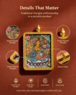 Manjushri Bodhisattva Rabbit Zodiac Pendant – Exam Success - Image 2