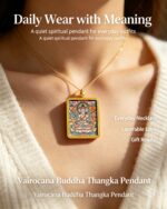 Vairocana Buddha Sheep Monkey Zodiac Pendant - Image 3