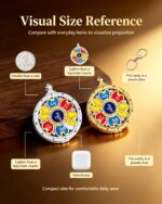 Hand-painted mineral pigment mandala black gold five-character scripture Thangka six-character mantra round small Thangka - Image 2