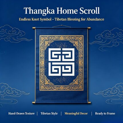 Tibetan Huiwen Meander Pattern Thangka Wall Scroll