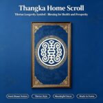 Tibetan Longevity Tuan Shou Pattern Thangka Home Scroll