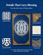 Tibetan Longevity Tuan Shou Pattern Thangka Home Scroll - Image 5