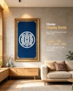 Tibetan Longevity Tuan Shou Pattern Thangka Home Scroll - Image 4