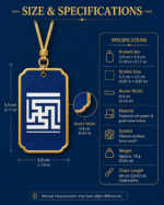 Yongzhong Endless Swastika Thangka Pendant, Traditional Tibetan Continuous Pattern Blessing Ghau Amulet - Image 3
