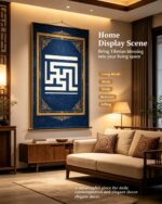 Yongzhong Endless Swastika Tibetan Thangka Wall Art, Traditional Continuous Totem Living Room Hanging Decor - Image 3