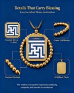 Yongzhong Swastika Pattern Tibetan Thangka Bracelet, Traditional Auspicious Totem Woven Prayer Band - Image 2