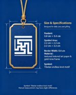 Yongzhong Endless Swastika Thangka Pendant, Traditional Tibetan Continuous Pattern Blessing Ghau Amulet - Image 5