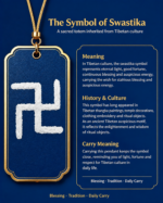 Yongzhong Swastika Thangka Pendant, Ancient Tibetan Auspicious Symbol Blessing Ghau Amulet - Image 6