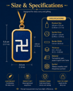 Yongzhong Swastika Thangka Pendant, Ancient Tibetan Auspicious Symbol Blessing Ghau Amulet - Image 3