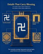 Yongzhong Swastika Tibetan Thangka Wall Art, Ancient Tibetan Symbol Living Room Hanging Decor - Image 2
