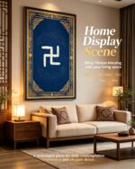 Yongzhong Swastika Tibetan Thangka Wall Art, Ancient Tibetan Symbol Living Room Hanging Decor - Image 3