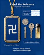 Yongzhong Swastika Thangka Pendant, Ancient Tibetan Auspicious Symbol Blessing Ghau Amulet - Image 5