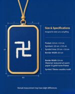 Yongzhong Swastika Thangka Pendant, Ancient Tibetan Auspicious Symbol Blessing Ghau Amulet - Image 4