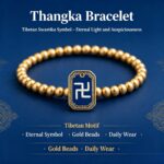 Tibetan Yongzhong Swastika Symbol Thangka Bracelet, Eternal Cycle & Vitality Adjustable Woven Wristband