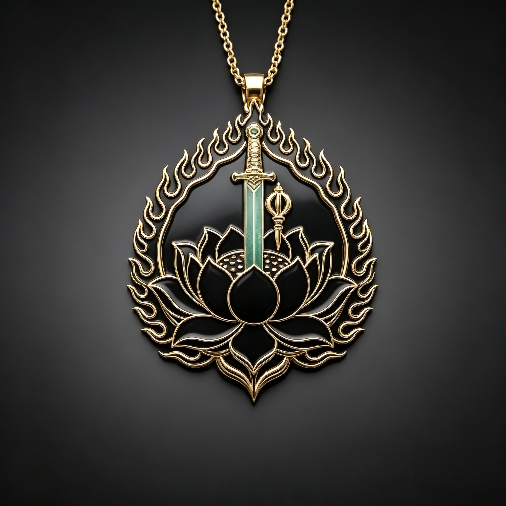 公鸡主图 Rooster Zodiac Patron Saint Acala Pendant - Image 1