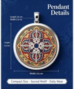 Jia Zha Cross Vajra Tibetan Thangka Pendant Ancient Protective Symbol Jewelry - Image 2