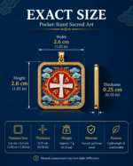 Tibetan "Jia Luo" Cross Symbol Thangka Pendant, Blessing for Peace in All Directions Protective Amulet - Image 3