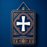 Jia Luo Cross Symbol Tibetan Thangka Wall Art Ancient Sacred Pattern Home Decor Scroll Painting