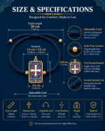 Jia Luo Cross Symbol Tibetan Thangka Bracelet Ancient Sacred Pattern Woven Jewelry - Image 3
