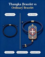 Jia Luo Cross Symbol Tibetan Thangka Bracelet Ancient Sacred Pattern Woven Jewelry - Image 5