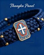 Jia Luo Cross Symbol Tibetan Thangka Bracelet Ancient Sacred Pattern Woven Jewelry - Image 2