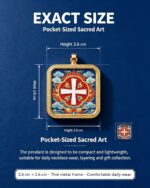 Tibetan "Jia Luo" Cross Symbol Thangka Pendant, Blessing for Peace in All Directions Protective Amulet - Image 4