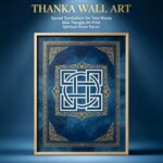 Bai Bei Wu Circular Auspicious Knot Tibetan Thangka Print Spiritual Wall Decor