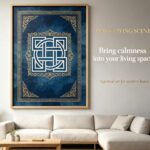 Bai Bei Wu Circular Auspicious Knot Tibetan Thangka Print Spiritual Wall Decor - Image 3