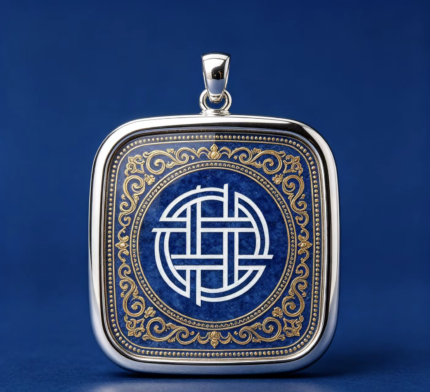 Circular Auspicious Knot Thangka Gau Pendant | Tibetan Bai Bei Wu Lucky Amulet