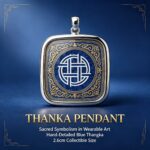 Circular Auspicious Knot Thangka Gau Pendant | Tibetan Bai Bei Wu Lucky Amulet - Image 7