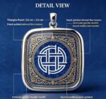 Circular Auspicious Knot Thangka Gau Pendant | Tibetan Bai Bei Wu Lucky Amulet - Image 6