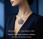 Circular Auspicious Knot Thangka Gau Pendant | Tibetan Bai Bei Wu Lucky Amulet - Image 5
