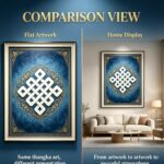 Bai Mu Ze Eternal Auspicious Knot Tibetan Thangka Print Sacred Symbol Wall Decor - Image 5