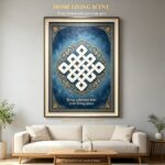 Bai Mu Ze Eternal Auspicious Knot Tibetan Thangka Print Sacred Symbol Wall Decor - Image 3