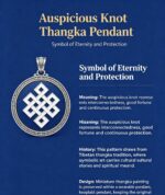 Bai Mu Ze Eternal Auspicious Knot Thangka Gau Pendant Tibetan Lucky Amulet - Image 5