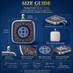 Circular Auspicious Knot Thangka Gau Pendant | Tibetan Bai Bei Wu Lucky Amulet - Image 3