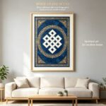 Ba Bei Endless Knot Tibetan Thangka Print Traditional Symbol Wall Decor - Image 4