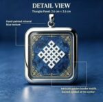 Auspicious Knot Thangka Pendant | Tibetan Eternal Knot Amulet - Image 2