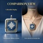 Auspicious Knot Thangka Pendant | Tibetan Eternal Knot Amulet - Image 4