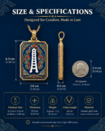 Mu Ta Sky Ladder Symbol Tibetan Thangka Plaque, Ancient Bon Totem Auspicious Hanging Ornament - Image 3