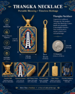 Mu Ta Sky Ladder Symbol Tibetan Thangka Plaque, Ancient Bon Totem Auspicious Hanging Ornament - Image 6