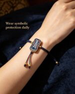 Mu Ta Sky Ladder Symbol Tibetan Thangka Bracelet, Ancient Bon Totem Auspicious Woven Bracelet - Image 3