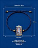 Mu Ta Sky Ladder Symbol Tibetan Thangka Bracelet, Ancient Bon Totem Auspicious Woven Bracelet - Image 4