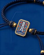 Mu Ta Sky Ladder Symbol Tibetan Thangka Bracelet, Ancient Bon Totem Auspicious Woven Bracelet - Image 2