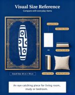 Dzi Bead Pattern Tibetan Thangka Wall Art, Traditional Plateau Totem Living Room Hanging Decor - Image 5
