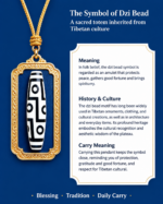 Tibetan Dzi Bead Symbol Thangka Pendant, Plateau Auspicious Pattern Safety Amulet Ghau - Image 6