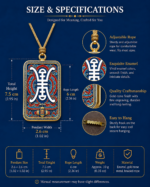 Ze Ji Longevity Symbol Tibetan Thangka Pendant Sino-Tibetan Auspicious Pattern Jewelry Talisman - Image 3